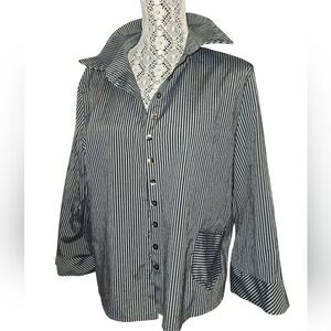 Designer Dorin Frankfurt Pinstripe Button-Down Shirt